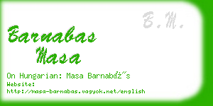 barnabas masa business card